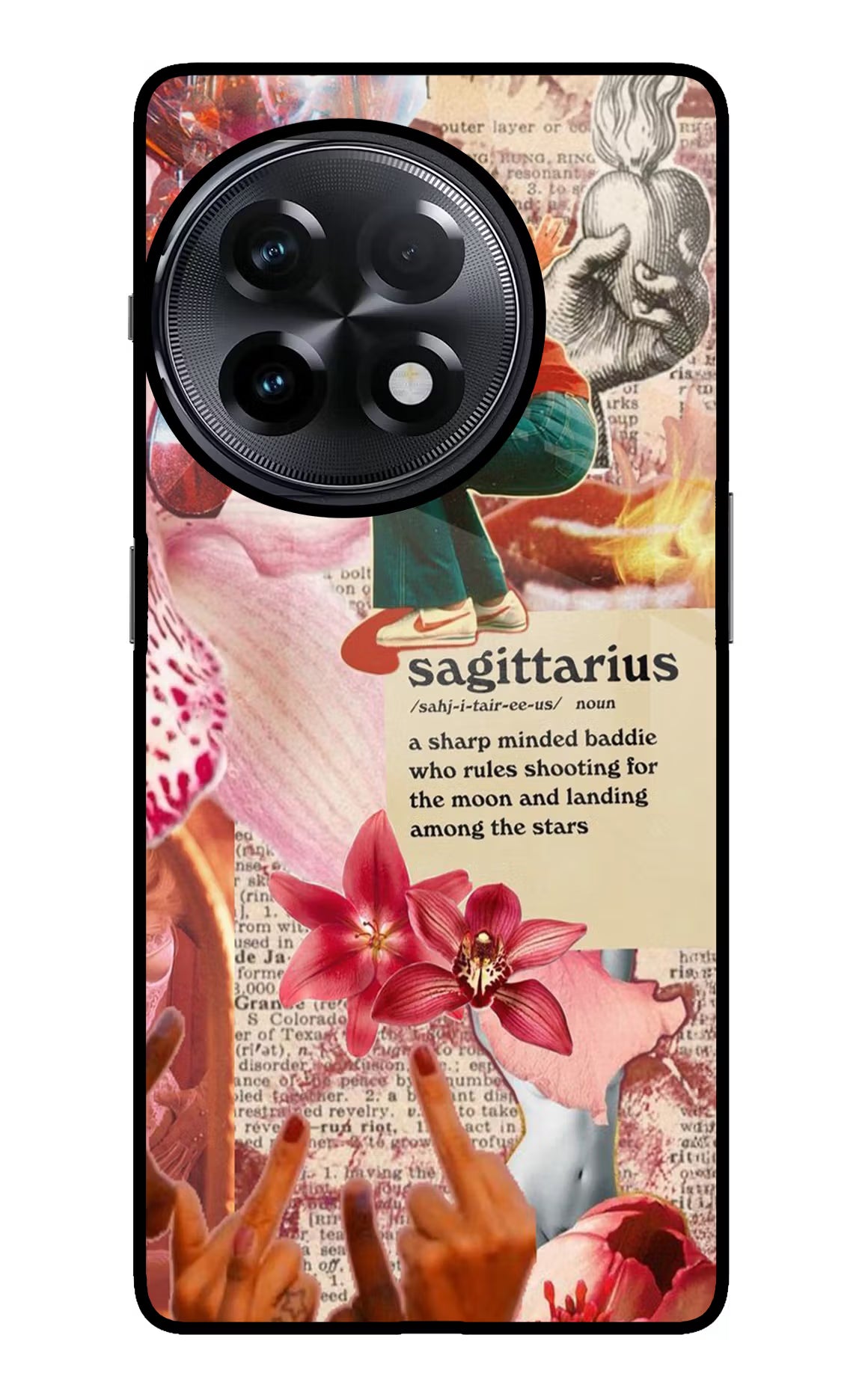 Sagittarius Zodiac OnePlus 11R Glass Case Back Cover by Casekaro