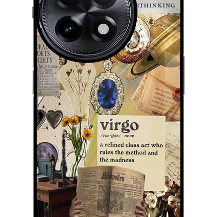 Virgo Zodiac OnePlus 11R Glass Case Back Cover by Casekaro