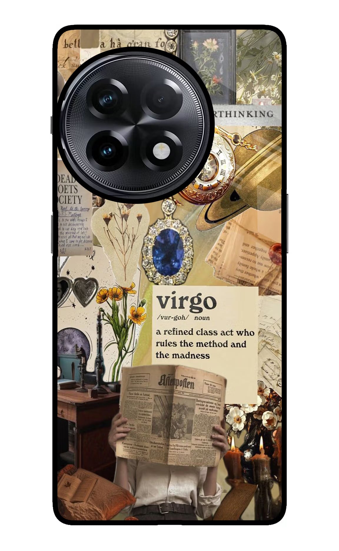 Virgo Zodiac OnePlus 11R Glass Case Back Cover by Casekaro