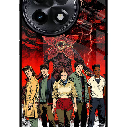 Ordinary Things Characters OnePlus 11R Glass Case Back Cover by Casekaro