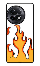 Fired Up – White OnePlus 11R Glass Case