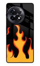 Fired Up – Black OnePlus 11R Glass Case