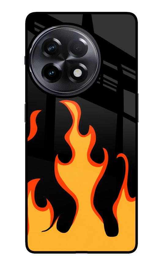 Fired Up – Black OnePlus 11R Glass Case