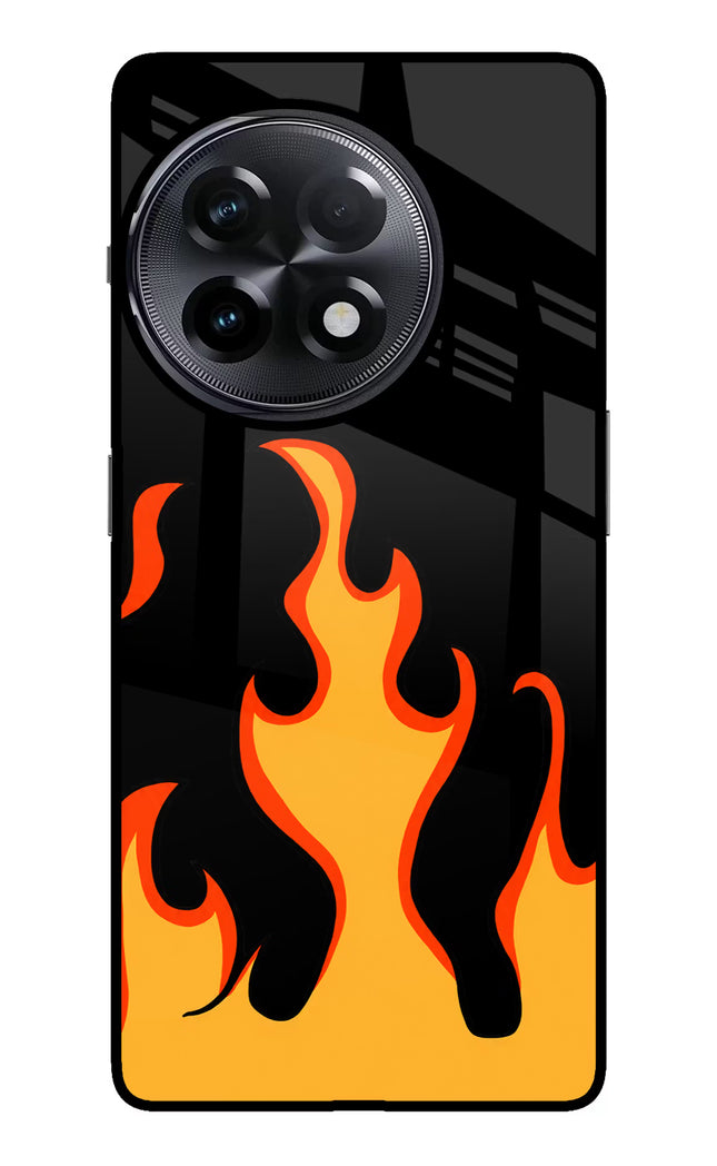 Fired Up – Black OnePlus 11R Glass Case