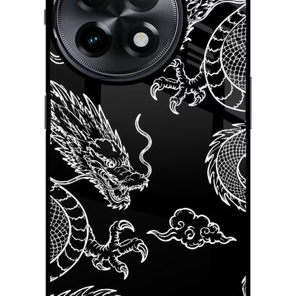 Twin Dragons OnePlus 11R Glass Case Back Cover by Casekaro
