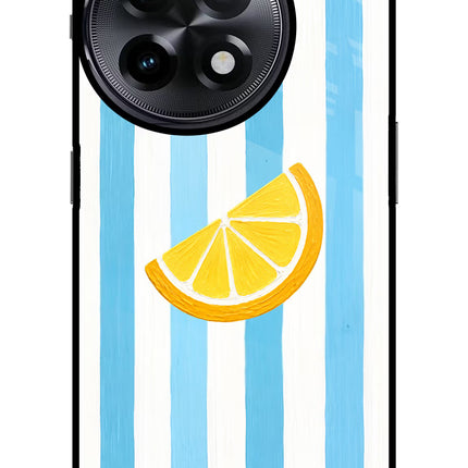Summer Lemon OnePlus 11R Glass Case Back Cover by Casekaro