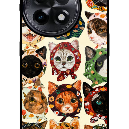 Cool Cat OnePlus 11R Glass Case