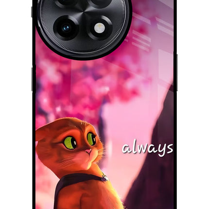 Always Cat OnePlus 11R Glass Case