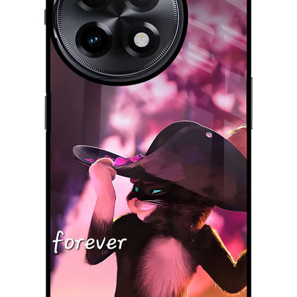 Forever Cat OnePlus 11R Glass Case