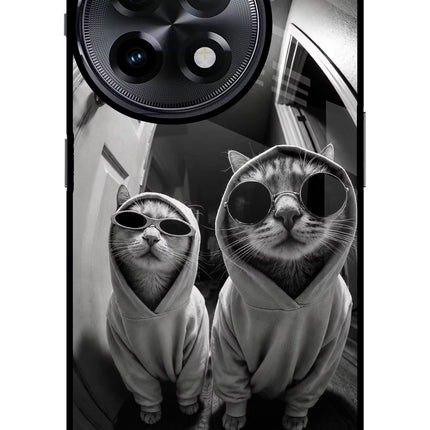 Hood Cats OnePlus 11R Glass Case
