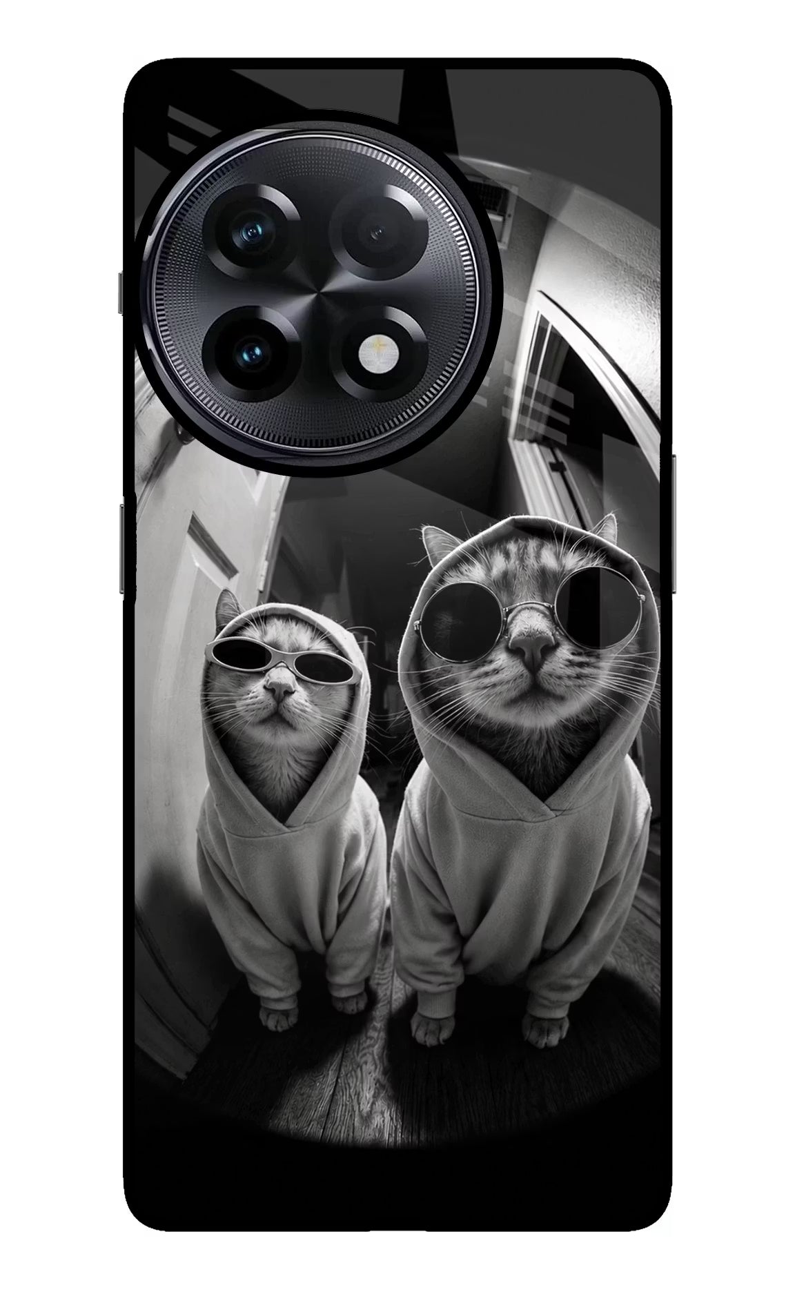 Hood Cats OnePlus 11R Glass Case