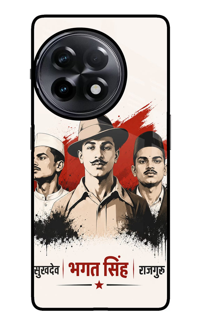 Bhagat Singh Trio OnePlus 11R Glass Case
