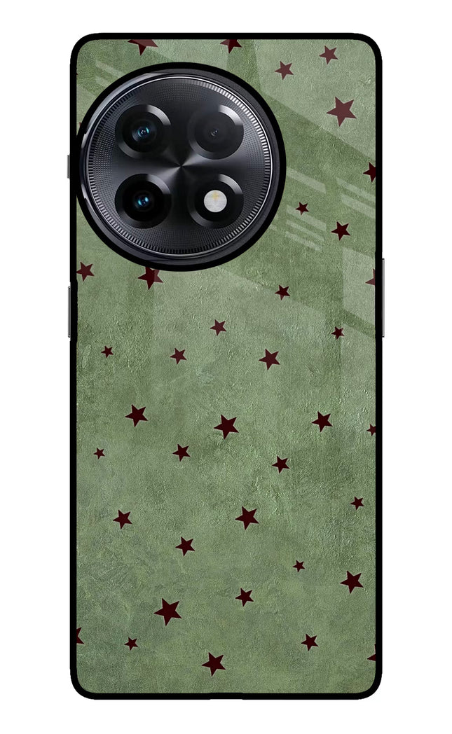 Green Stars OnePlus 11R Glass Case