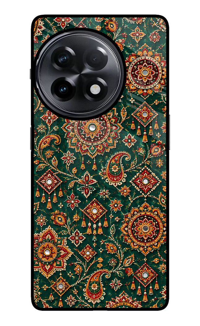 Green Pataka OnePlus 11R Glass Case