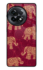 Maroon Elephant OnePlus 11R Glass Case
