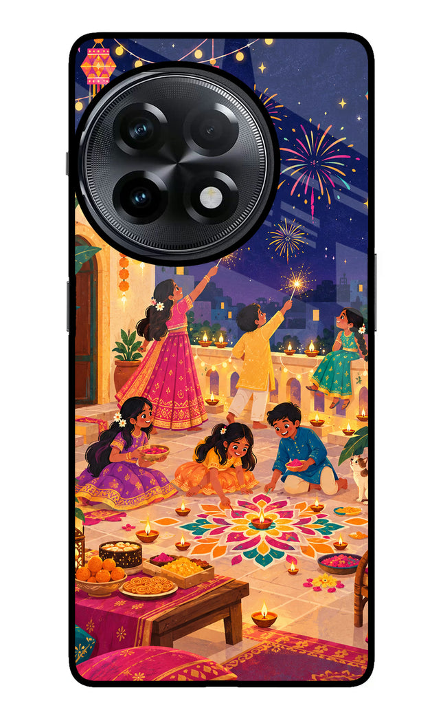 Diwali Night OnePlus 11R Glass Case