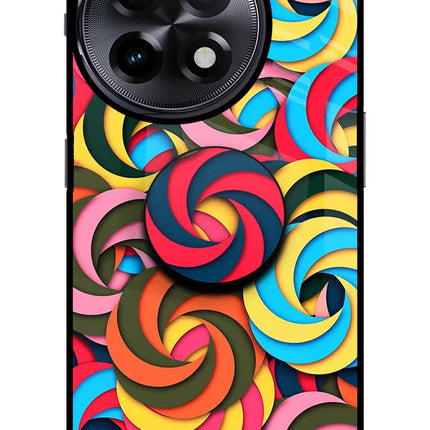 Spiral Pattern OnePlus 11R Glass Case