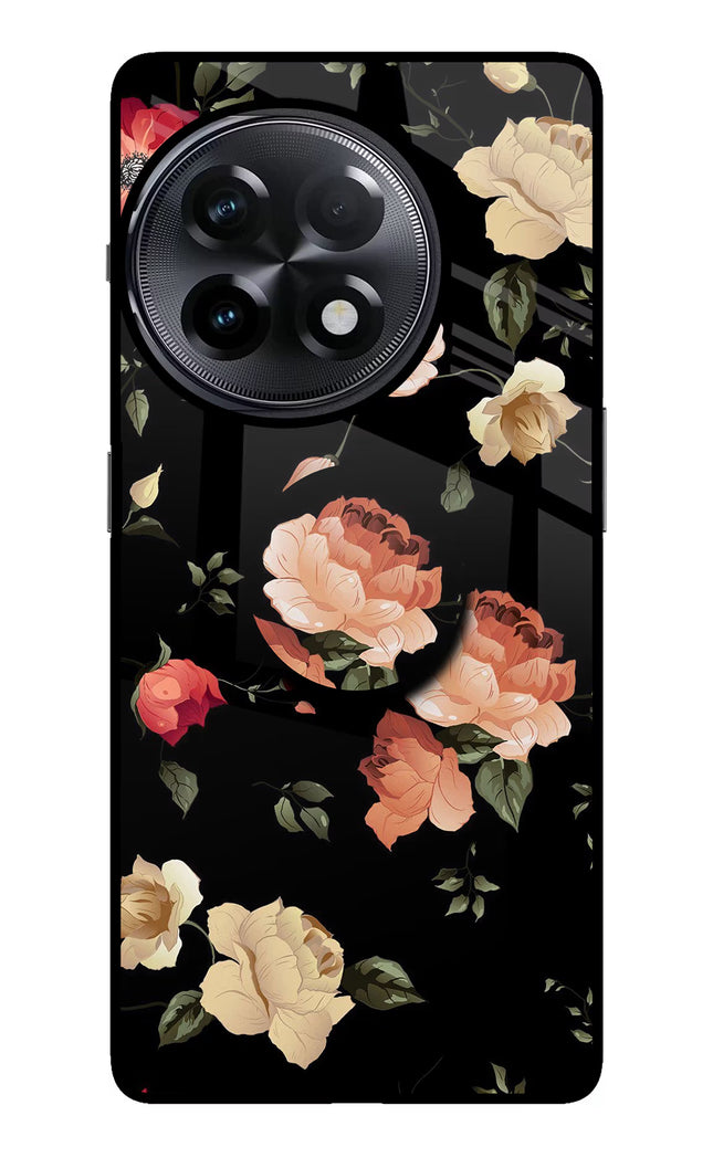 Flowers OnePlus 11R Glass Case