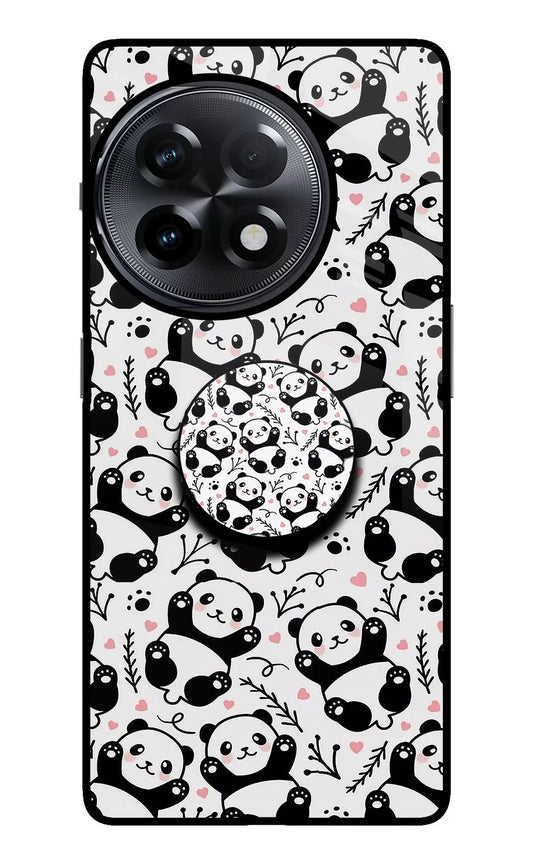 Cute Panda OnePlus 11R Glass Case