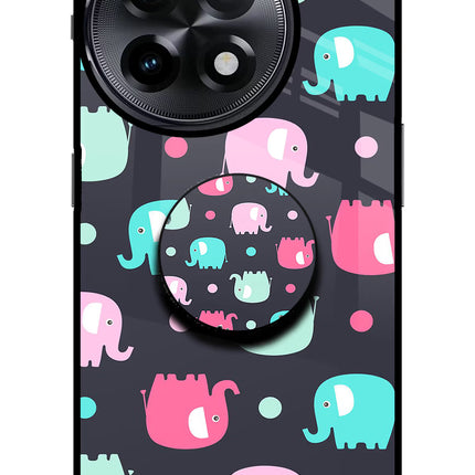 Baby Elephants OnePlus 11R Glass Case