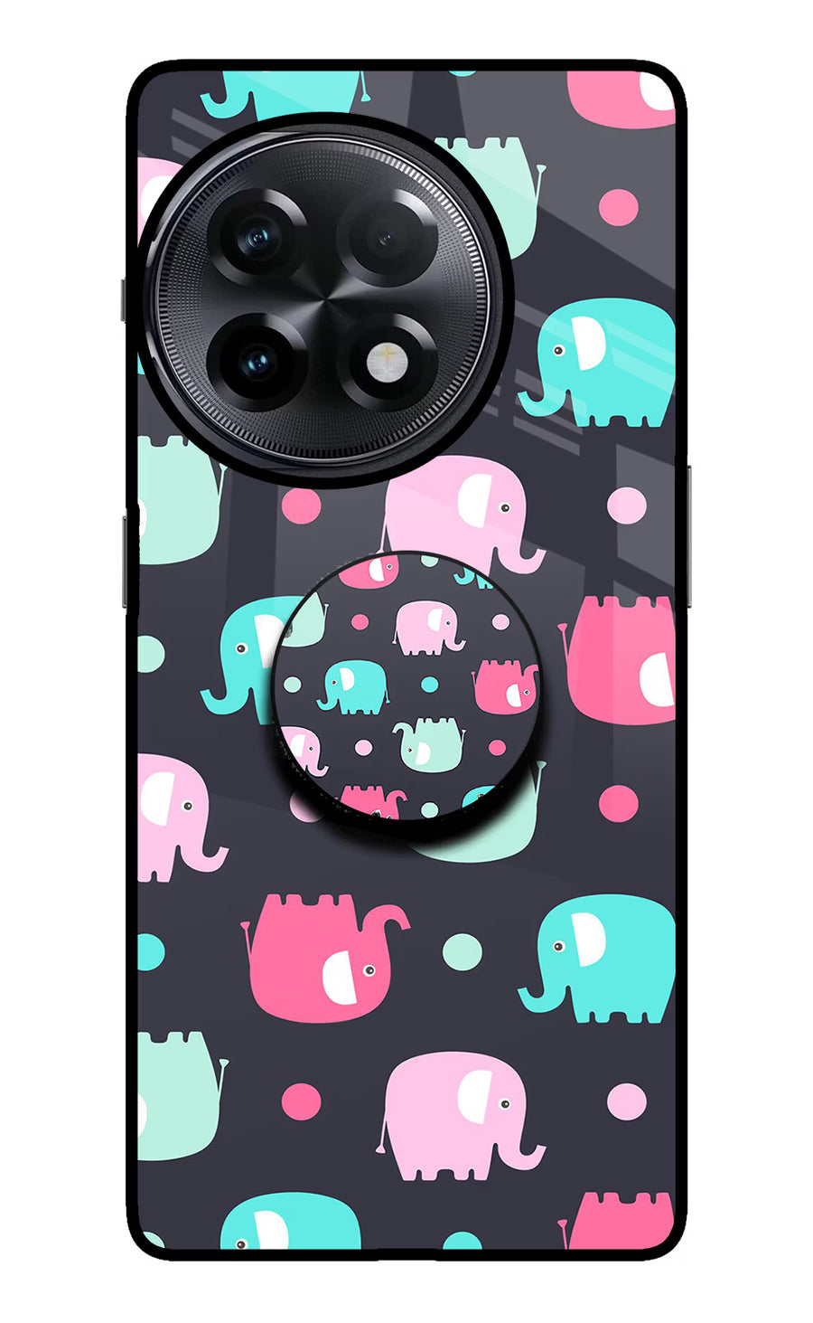 Baby Elephants OnePlus 11R Pop Case, Metal case
