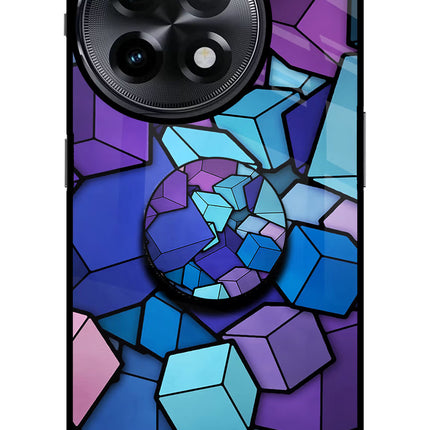 Cubic Abstract OnePlus 11R Glass Case
