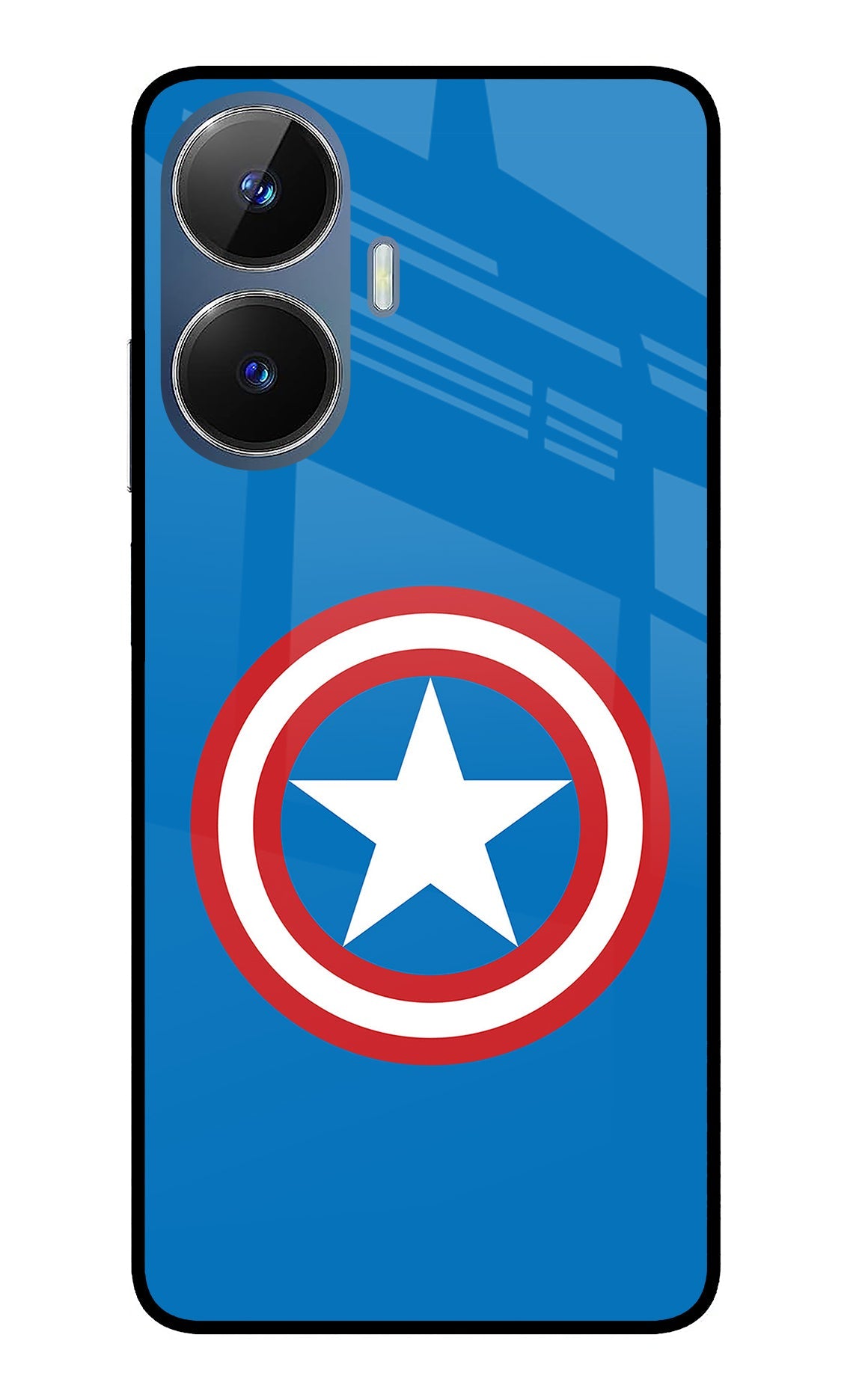 Captain America Logo Realme C55/N55 Glass Case