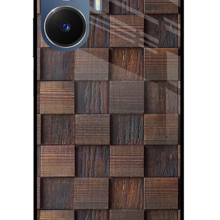 Wooden Cube Design Realme C55/N55 Glass Case