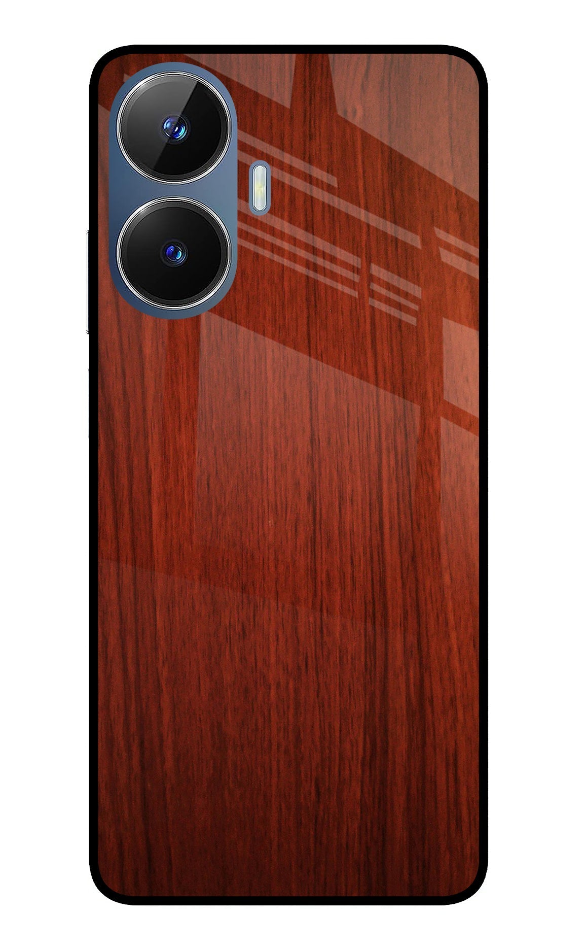 Wooden Plain Pattern Realme C55/N55 Glass Case