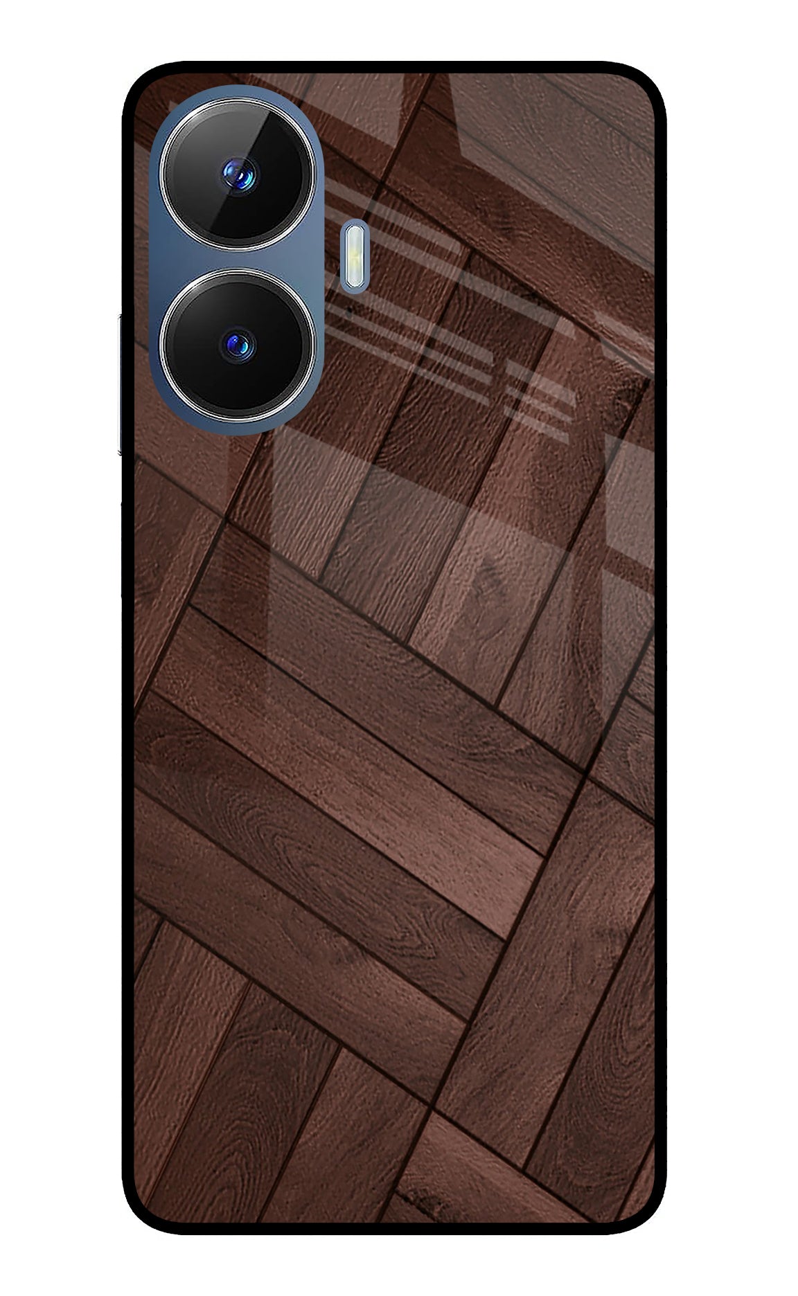 Wooden Texture Design Realme C55/N55 Glass Case
