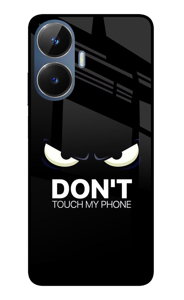 Don'T Touch My Phone Realme C55/N55 Glass Case Back Cover by Casekaro