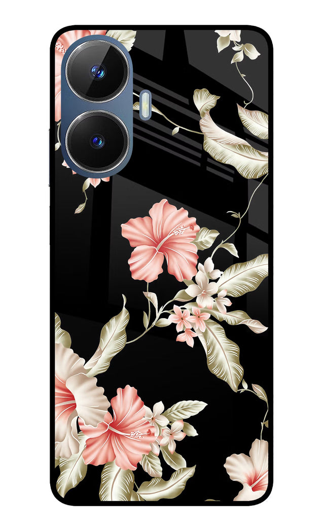 Flowers Realme C55/N55 Glass Case Back Cover by Casekaro