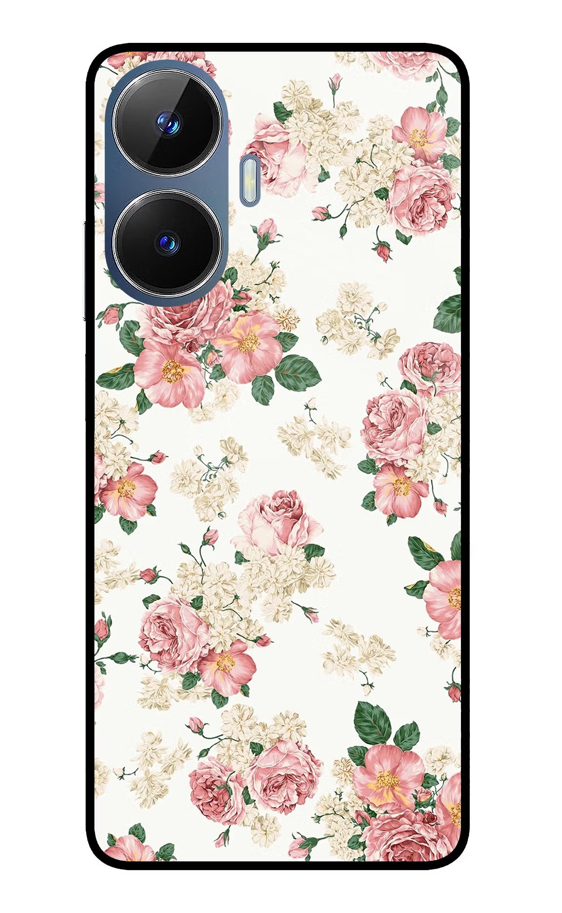 Flowers Realme C55/N55 Glass Case