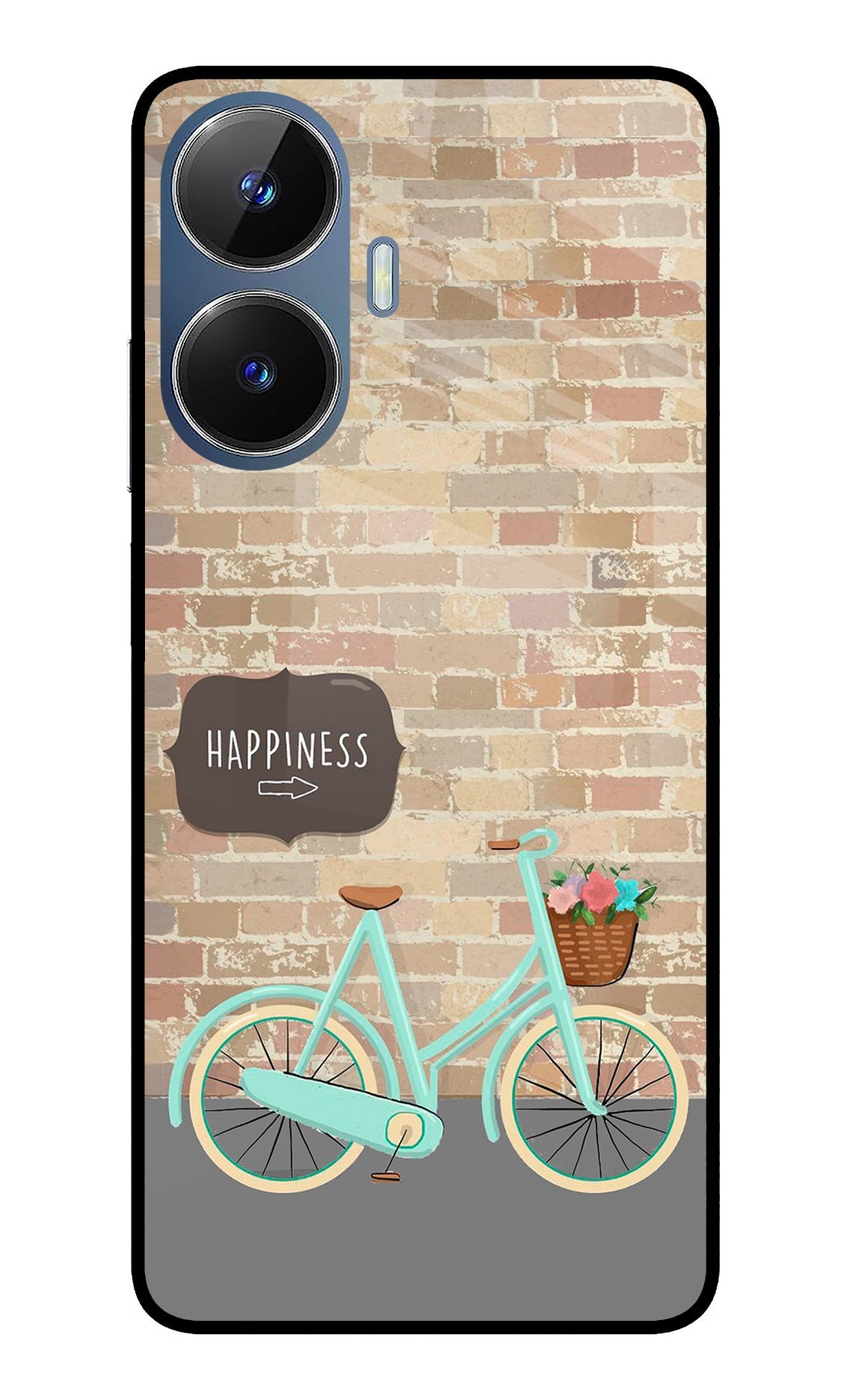 Happiness Artwork Realme C55/N55 Glass Case
