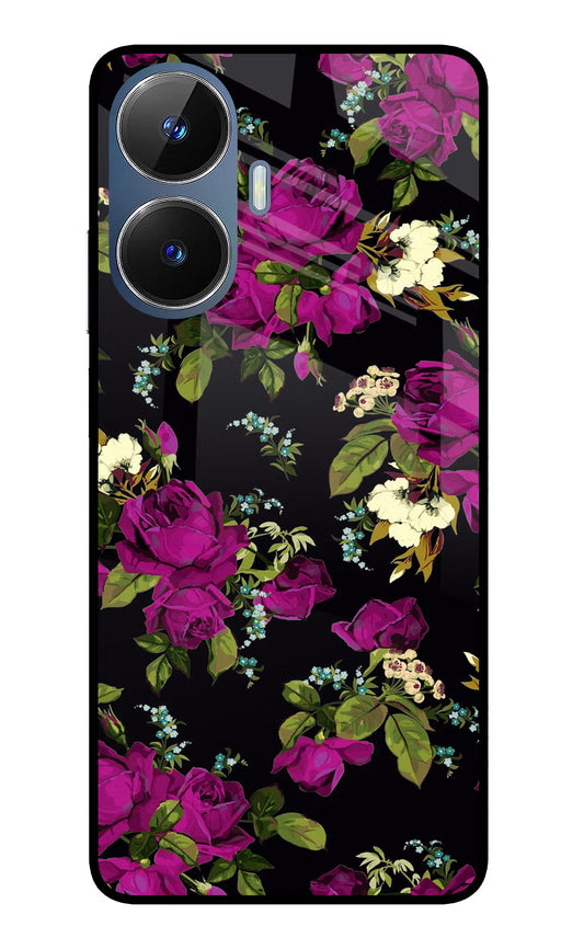 Flowers Realme C55/N55 Glass Case
