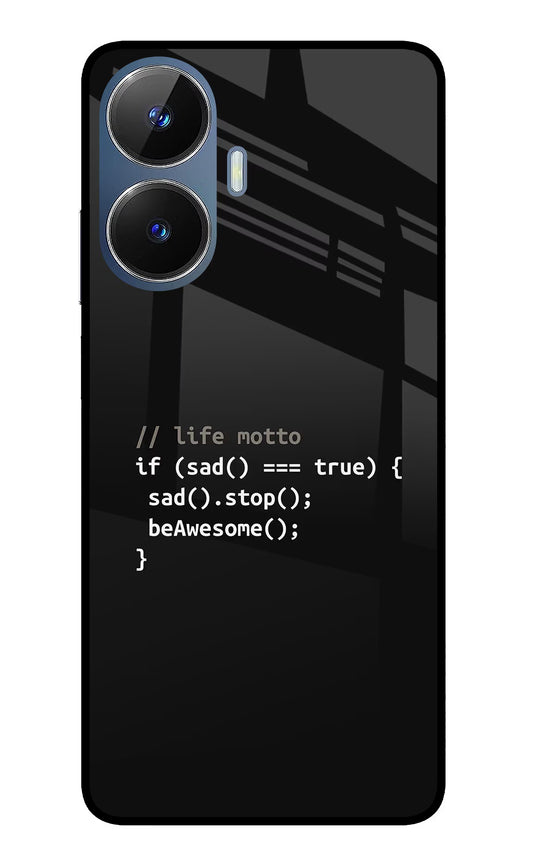Life Motto Code Realme C55/N55 Glass Case