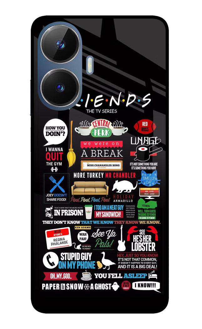 FRIENDS Realme C55/N55 Glass Case Back Cover by Casekaro