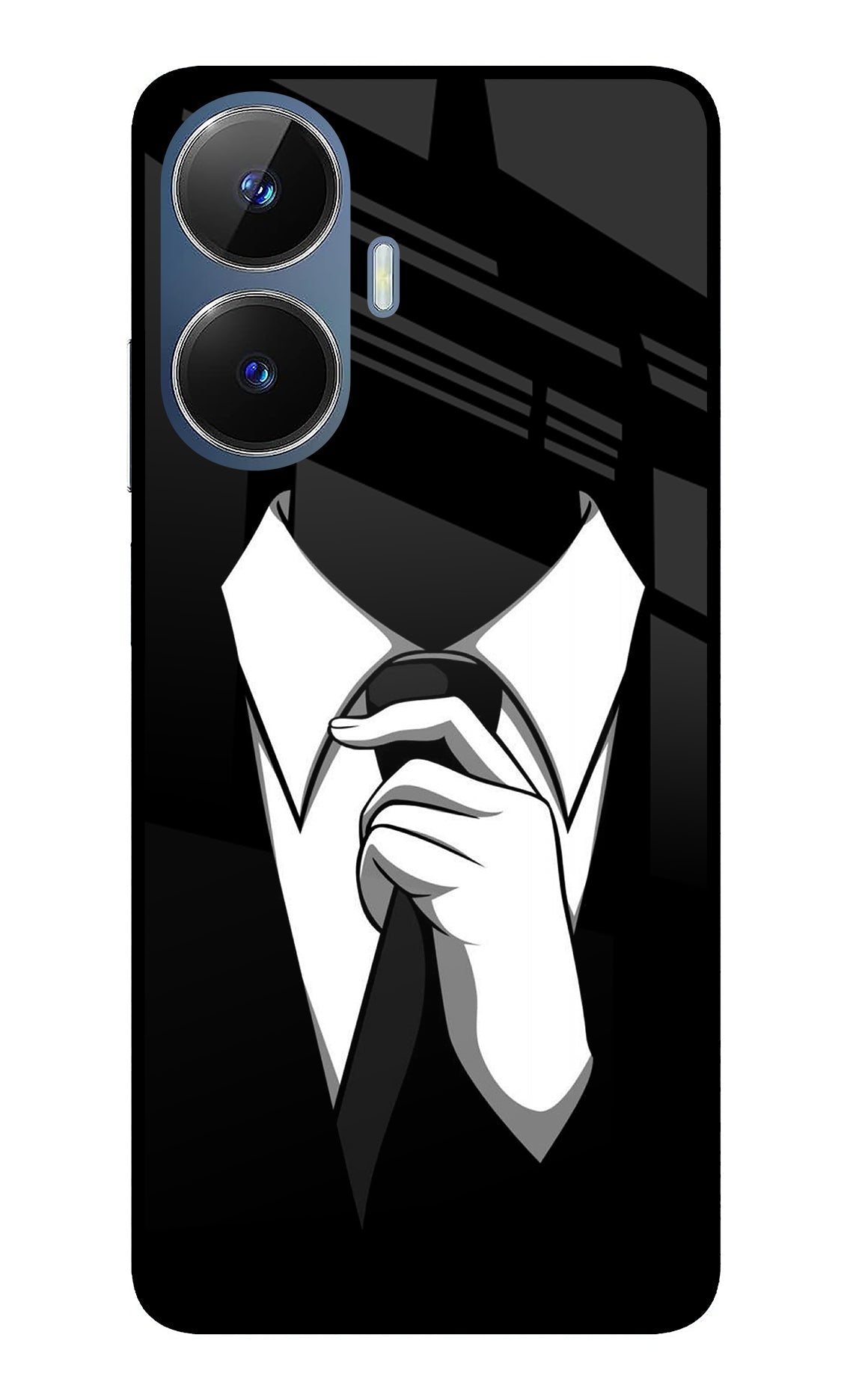 Black Tie Realme C55/N55 Glass Case