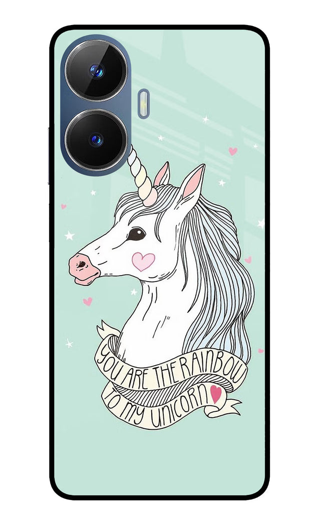 Unicorn Wallpaper Realme C55/N55 Glass Case Back Cover by Casekaro