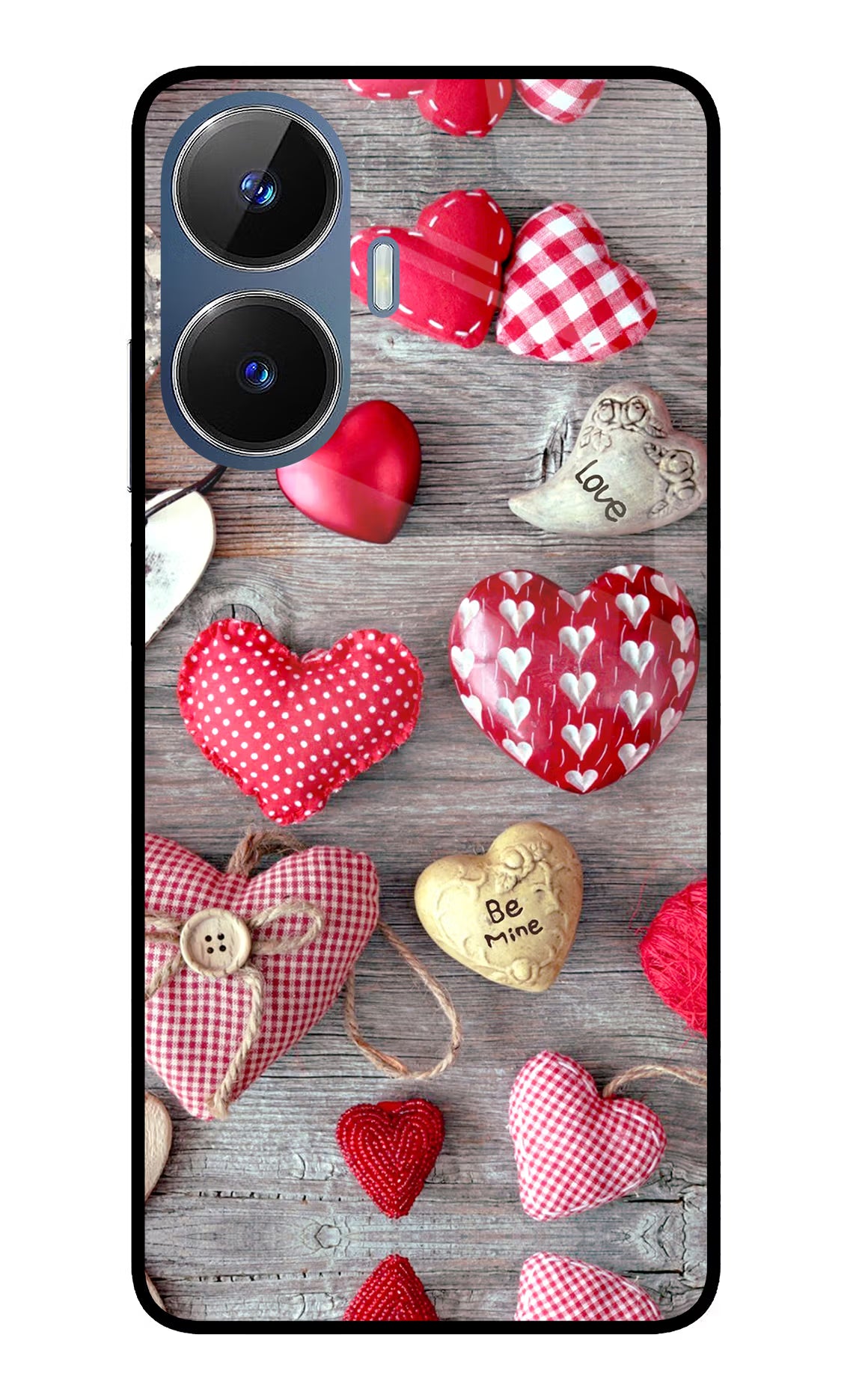 Love Wallpaper Realme C55/N55 Glass Case Back Cover by Casekaro