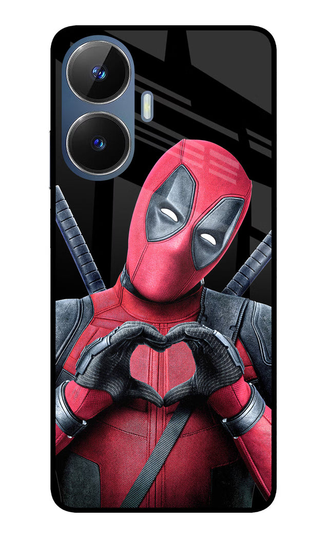 Deadpool Realme C55/N55 Glass Case Back Cover by Casekaro