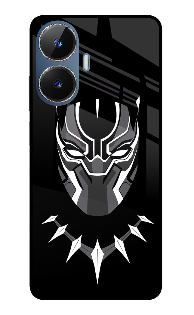 Black Panther Realme C55/N55 Glass Case Back Cover by Casekaro