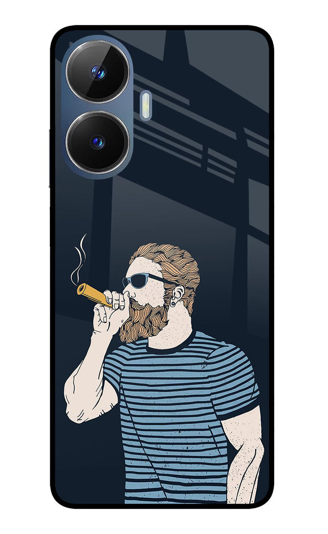 Smoking Realme C55/N55 Glass Case Back Cover by Casekaro