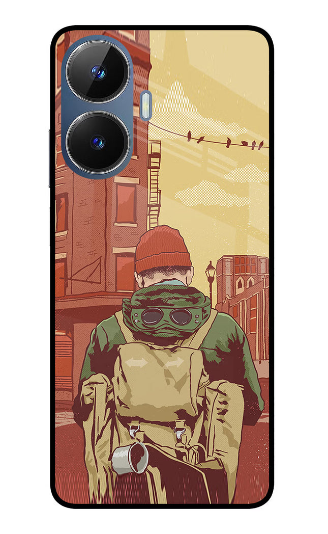 Adventurous Realme C55/N55 Glass Case Back Cover by Casekaro