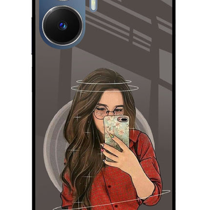 Selfie Queen Realme C55/N55 Glass Case Back Cover by Casekaro