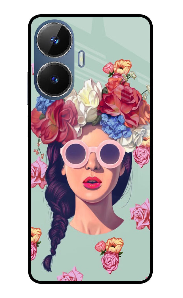 Pretty Girl Realme C55/N55 Glass Case Back Cover by Casekaro