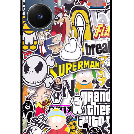 Sticker Bomb Realme C55/N55 Glass Case