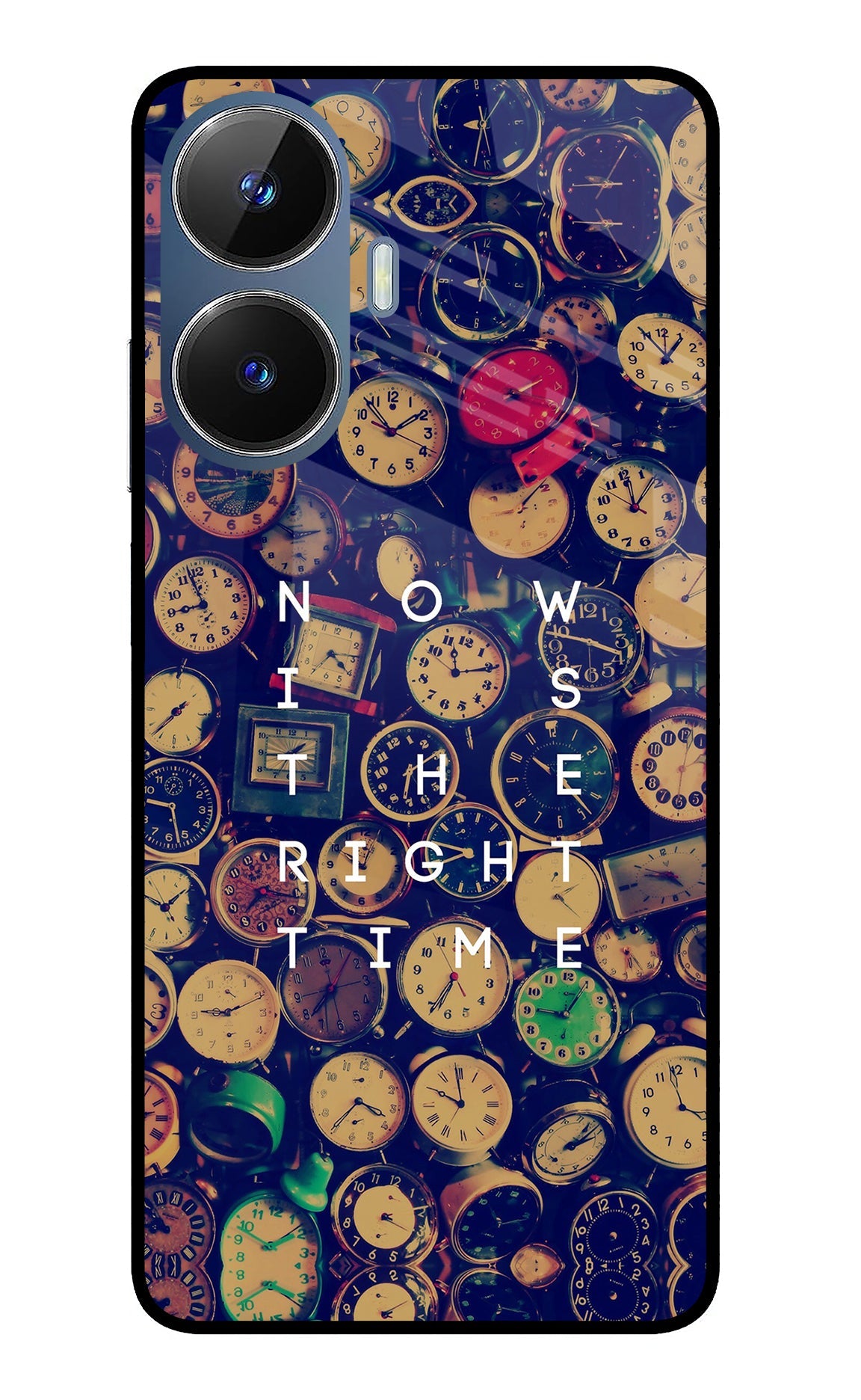 Now is the Right Time Quote Realme C55/N55 Glass Case