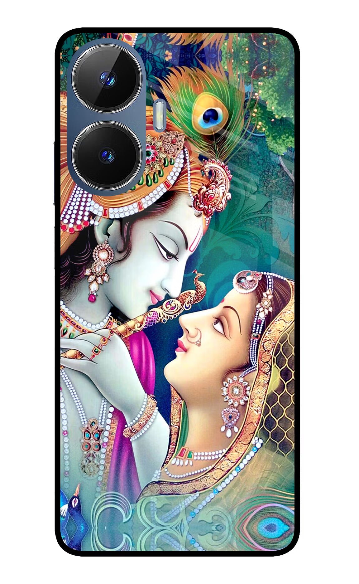 Lord Radha Krishna Realme C55/N55 Glass Case Back Cover by Casekaro