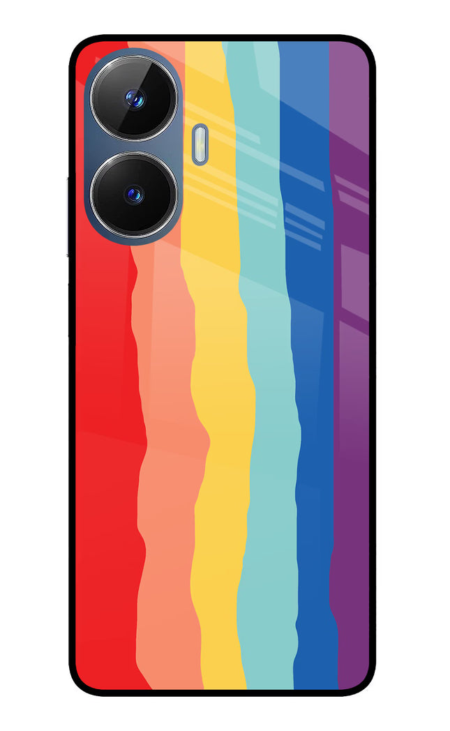 Rainbow Realme C55/N55 Glass Case Back Cover by Casekaro